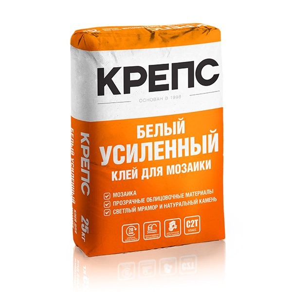 КРЕПС Клей для плитки "Белый Усиленный"