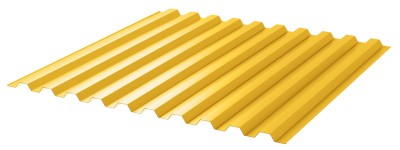 Профнастил лист С-21 с покрытием NormanMP Жёлтый цинк (RAL 1018)